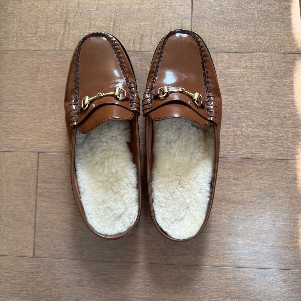 G.H. Bass & Co. Weejun Brown Leather Loafers with Gold Detailing 7